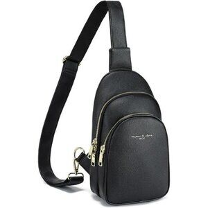 Crossbody Sling Bags Fanny Packs Leather Purses Chest Bag for Women
